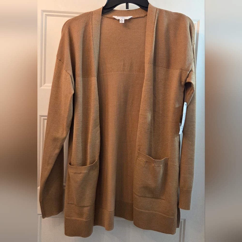 Time And Tru Tan Cardigan